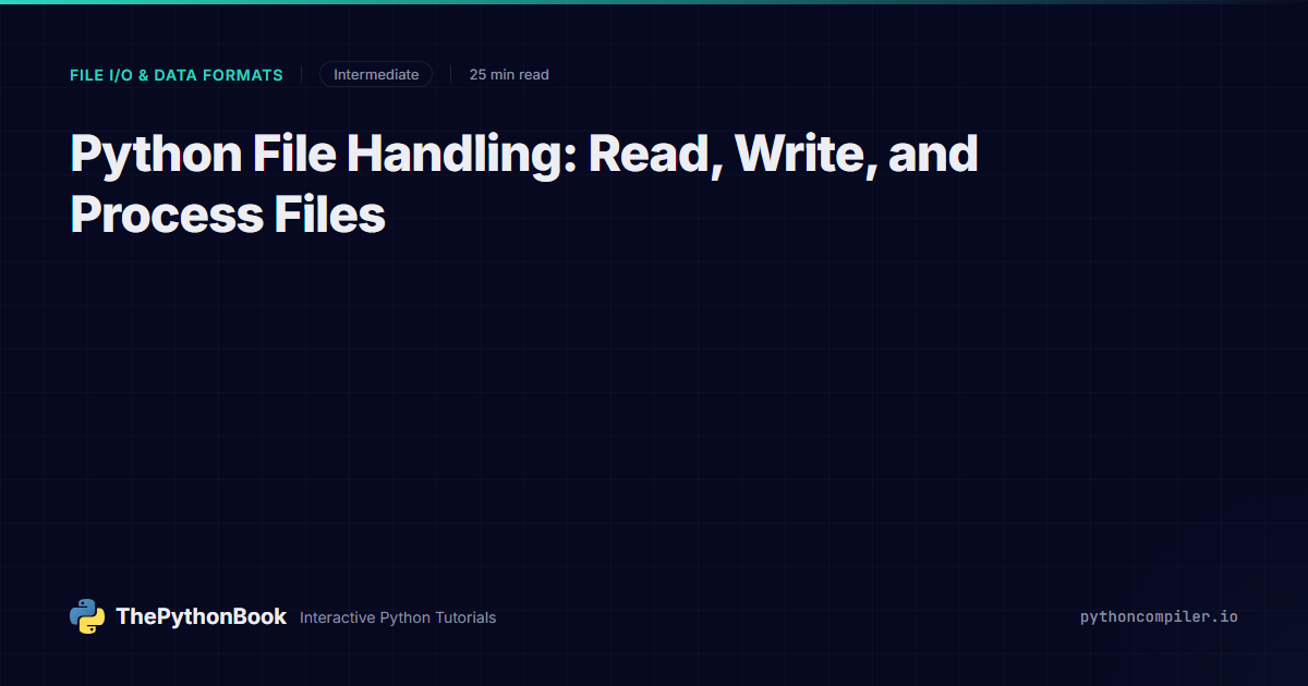 Python File Handling: Read, Write, and Process Files | ThePythonBook