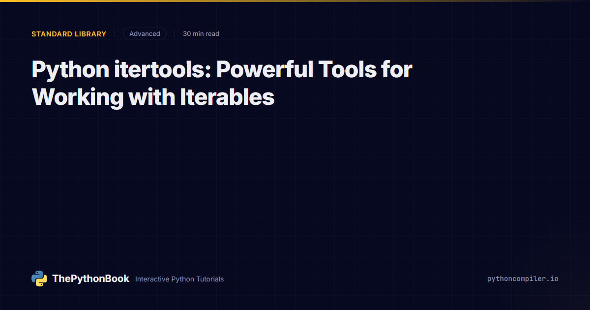 Python itertools: Powerful Tools for Working with Iterables | ThePythonBook