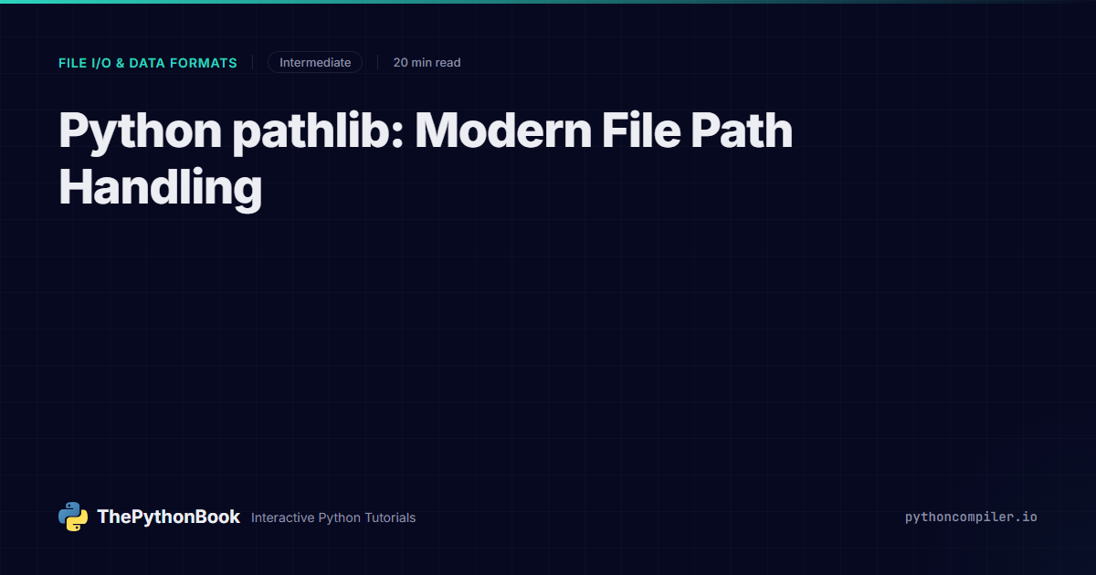 Python pathlib: Modern File Path Handling | ThePythonBook