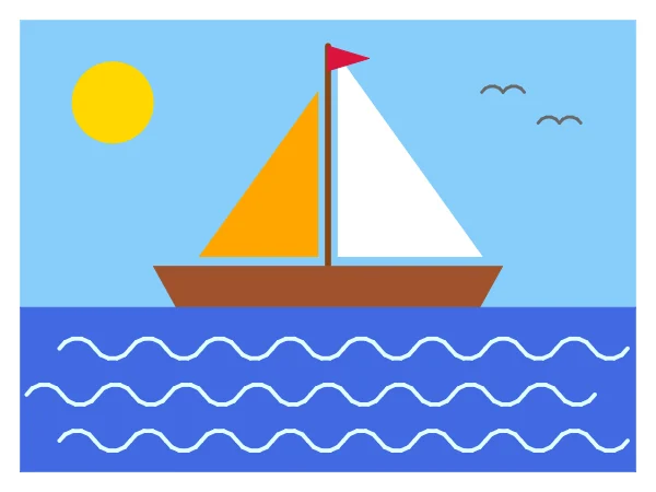 Draw a Sailboat in Python Turtle