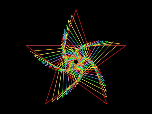 Star Pattern in Python Turtle